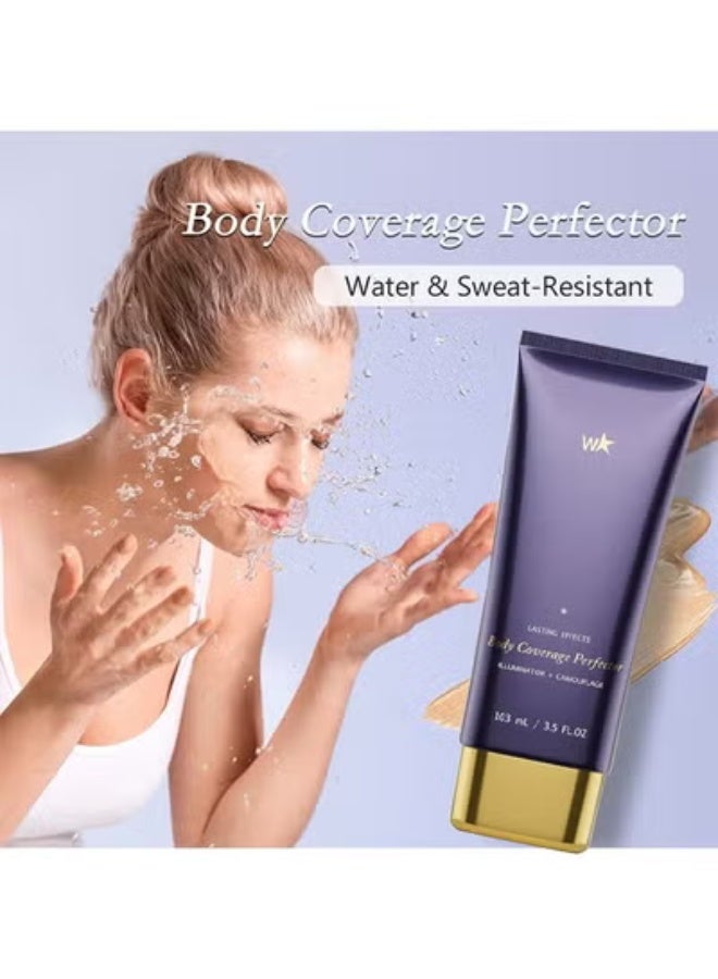 دبليو تغطية الجسم Perfector، ماء الساق والجسم ماكياج، الوشم تغطية ماكياج، 103 مل (الإشعاع الطبيعي) - Image 5